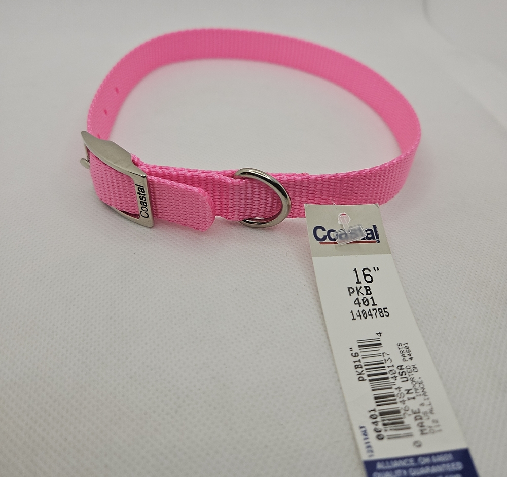 6/$20.   Coastal Pink Pet Collar For Small Dogs